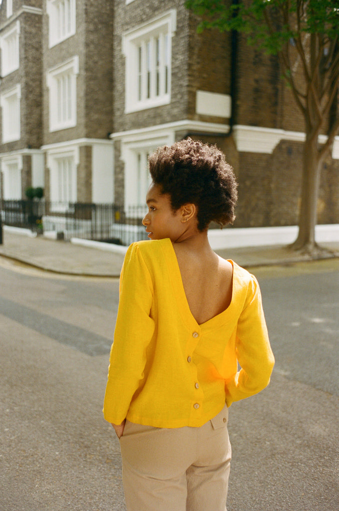 linen blouse Camille Yolk