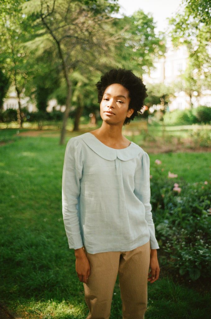 Linen blouse Camille Sky