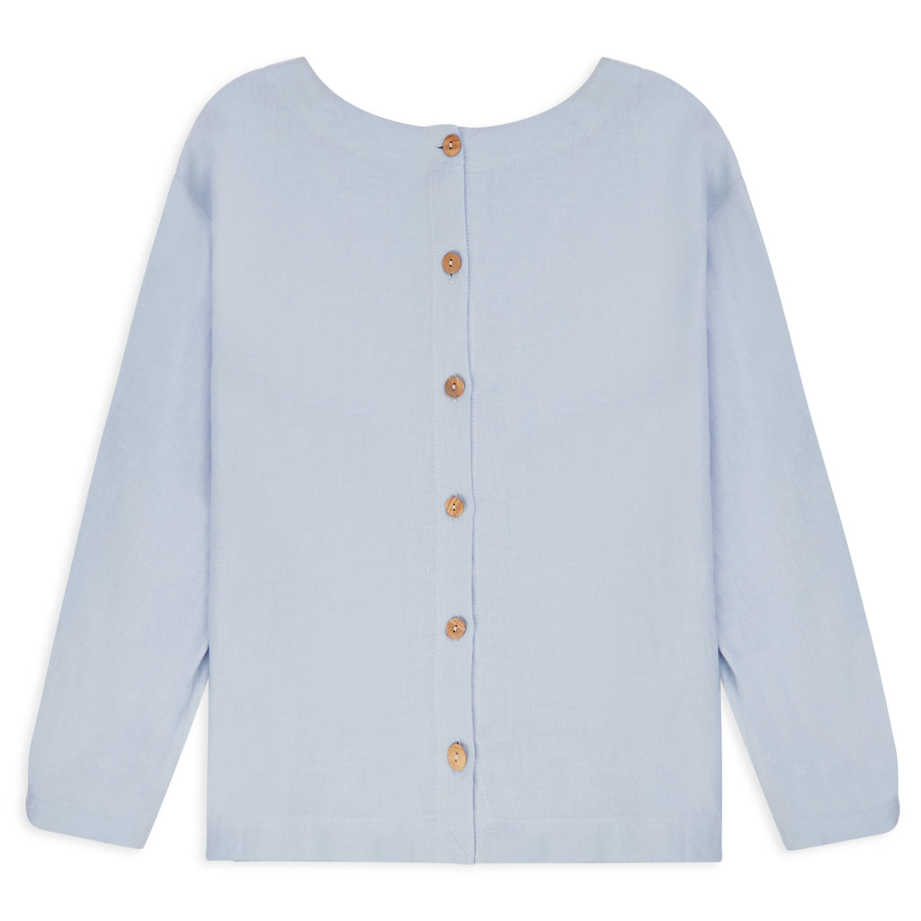 linen blouse Roxane sky